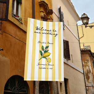 Italian Mediterranean Citrus Lemon Wedding  Banner