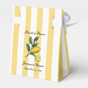 Italian Mediterranean Citrus Lemon Wedding Favor Box