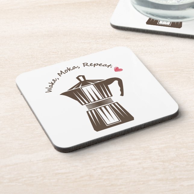 Italian Moka Coffee Pot Coaster (Left Side)