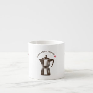 Italian Moka Coffee Pot Espresso Cup