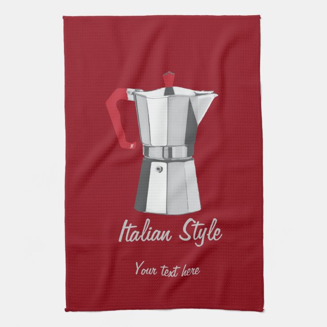 Italian Moka Kitchen Towel (Vertical)
