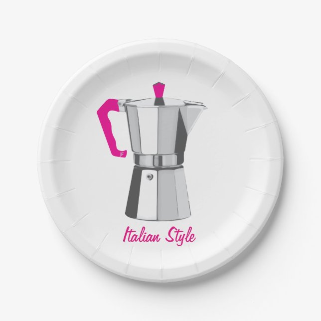 Italian Moka Paper Plate (Front)