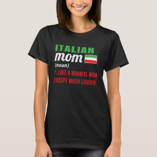 Italian Mom Hand Gesture Italy Colours Mama Joke L T-Shirt