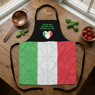 Italian Mom Strength Flows Through My Veins Apron
