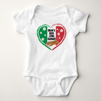 Italian Mom's Cute Little Cannoli Heart Baby Bodysuit