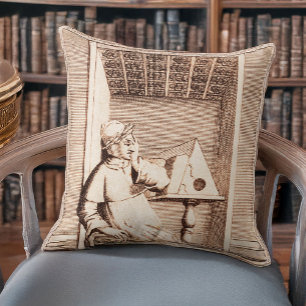 Italian Monument to Dante Alighieri Divine Comedy Throw Pillow