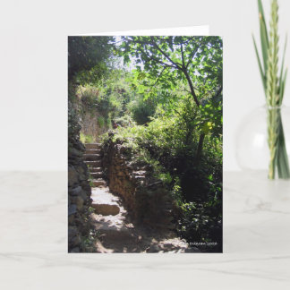 Italian mountainside trail Greeting card! Card
