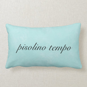 Italian "Nap Time" Aqua Pillow