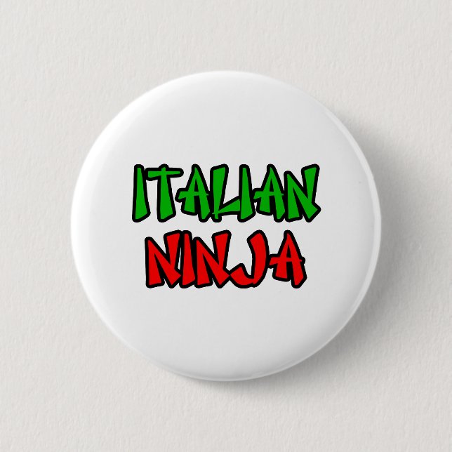 Italian Ninja 2 Inch Round Button (Front)