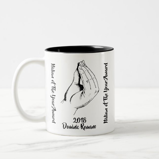 Italian of the Year Award Two-Tone Coffee Mug (Left)