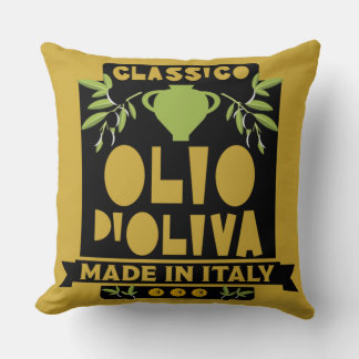Italian Olive Oil Cooking Throw Pillow