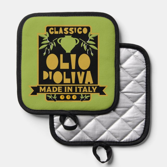  Italian Olive Oil Wall Art Pot Holder (Front/Back)