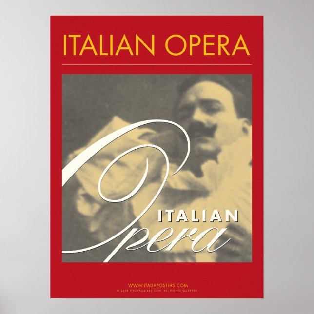 Italian Opera Enrico Caruso Poster (Front)
