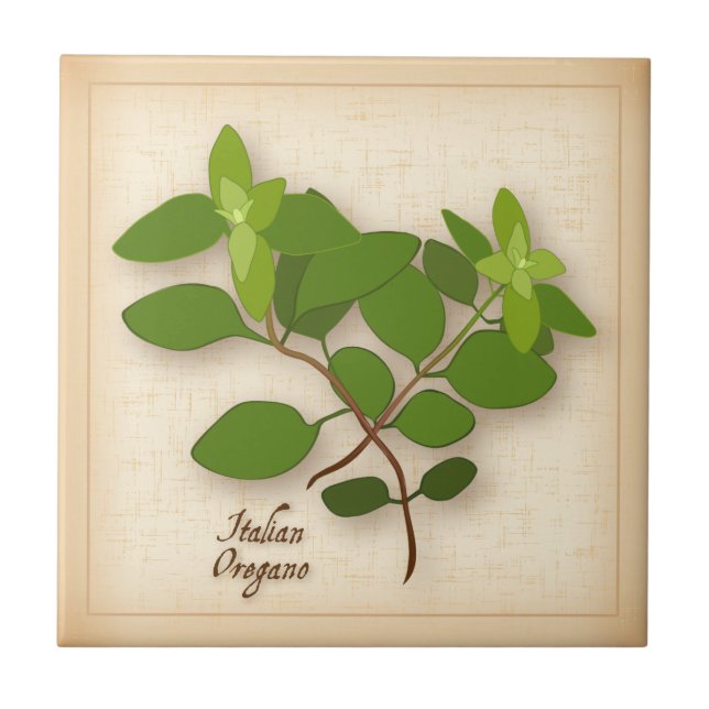 Italian Oregano Herb Tile (Front)