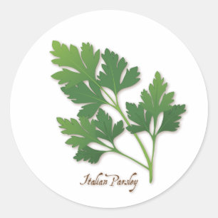 Italian Parsley Round Sticker
