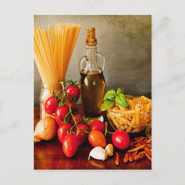 Italian pasta arrabbiata postcard (Front)