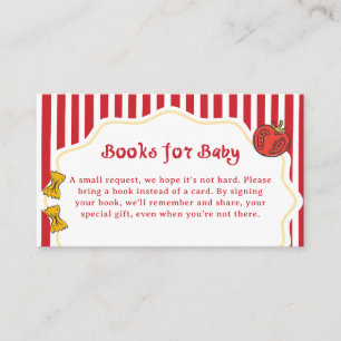 Italian Pasta Ciao Bambino Books for Baby Enclosure Card