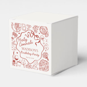 Italian Pasta Holy Cannoli Birthday Party Favor Box