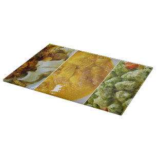 Italian pasta photo montage cutting board