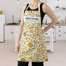 Italian Pasta Restaurant, Chef Nonna Custom Text Apron