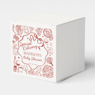 Italian Pasta Special Delivery Baby Shower Favor Box