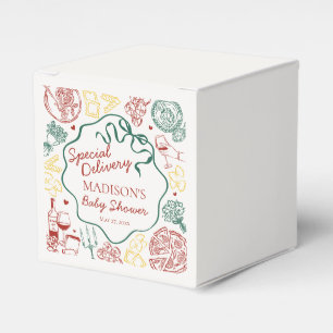 Italian Pasta Special Delivery Baby Shower Favor Box