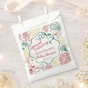 Italian Pasta Special Delivery Baby Shower Favour Bag