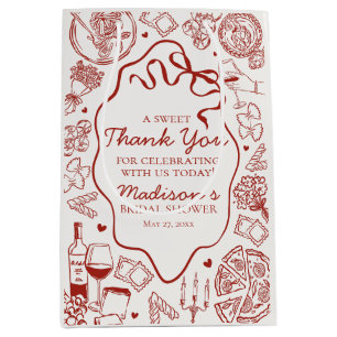 Italian Pasta Thats Amore Bridal Shower Favor Medium Gift Bag