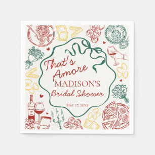Italian Pasta Thats Amore Bridal Shower Napkin