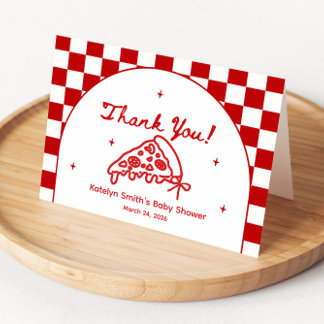 Italian Pizza Baby Shower Thank You Cards
