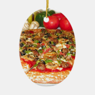 Italian Pizza Ceramic Ornament