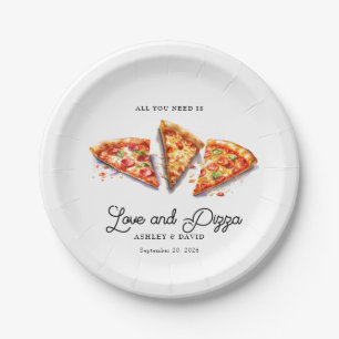 Italian Pizza   Engagement Party  Paper Plate