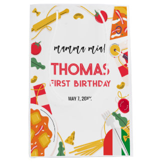 Italian Pizza Pasta Party Medium Gift Bag