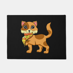 Italian Pizza Pie Cat Lover Cat Whisperer Animal Doormat