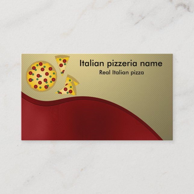 Italian pizzeria business card (Front)