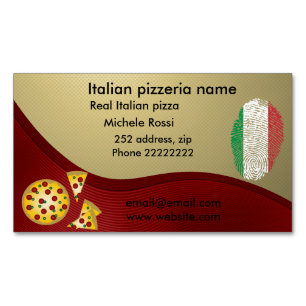 Italian pizzeria 	Magnetic business card