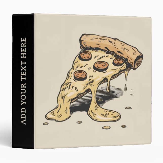 Italian Pizzeria Pizza Kitchen Add Your Text  Binder (Front/Spine)