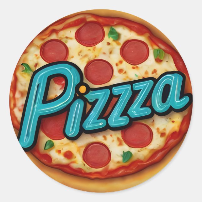 Italian Pizzeria Pizza Kitchen or Restaurant Classic Round Sticker (Front)