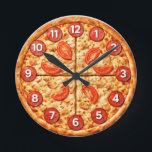Italian Pizzeria Pizza Kitchen or Restaurant Round Clock<br><div class="desc">Bring the warm,  inviting atmosphere of an authentic Italian kitchen into your space with this Italian Pizzeria Pizza Kitchen or Restaurant Round Large Clock. Inspired by classic Italian pizzerias,  this stylish wall clock adds a delicious touch of culinary charm to any kitchen,  dining area,  café,  or restaurant.</div>