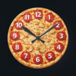Italian Pizzeria Pizza Kitchen or Restaurant Round Clock<br><div class="desc">Bring the warm,  inviting atmosphere of an authentic Italian kitchen into your space with this Italian Pizzeria Pizza Kitchen or Restaurant Round Large Clock. Inspired by classic Italian pizzerias,  this stylish wall clock adds a delicious touch of culinary charm to any kitchen,  dining area,  café,  or restaurant.</div>
