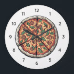 Italian Pizzeria Pizza Kitchen or Restaurant Round Large Clock<br><div class="desc">Bring the warm,  inviting atmosphere of an authentic Italian kitchen into your space with this Italian Pizzeria Pizza Kitchen or Restaurant Round Large Clock. Inspired by classic Italian pizzerias,  this stylish wall clock adds a delicious touch of culinary charm to any kitchen,  dining area,  café,  or restaurant.</div>