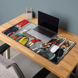 Italian Political Cartoon Of Circus Performers Desk Mat