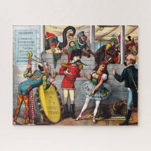 Italian Political Cartoon Of Circus Performers Jigsaw Puzzle