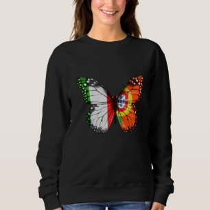 Italian Portuguese Flag Butterfly Sweatshirt