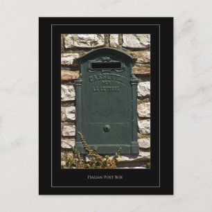 italian post box postcard