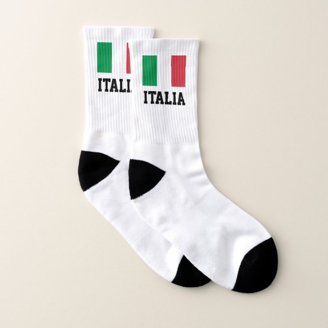 Italian pride flag of Italy personalized sport Socks (Pair)