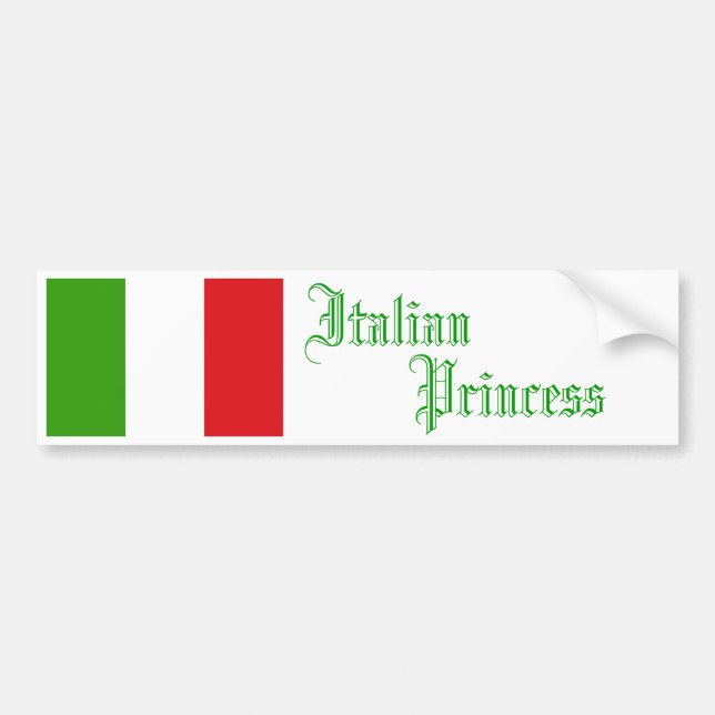 Italian Princess, Bumper Sticker (Front)