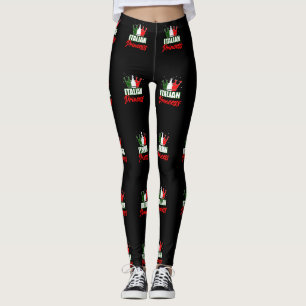 Italian Princess Italy Flag Crown Leggings