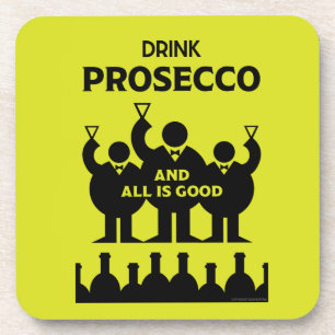 Italian Prosecco sparkling wine    Coaster