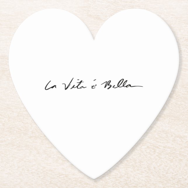 italian quote la vita é bella Stone coaster (Front)